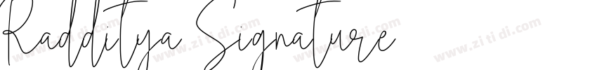 Radditya Signature字体转换